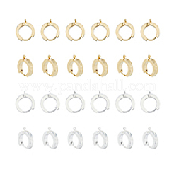 24 шт. 2 цвета 201 нержавеющая сталь серьги-кольца Huggie Hoop фурнитура STAS-DC0015-46