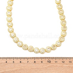 Messing-Pavé-Halsketten mit flachen&nbsp;NJEW-A044-01G
