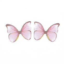 Двухцветный полиэстер ткань крылья украшения ремесла FIND-S322-012A