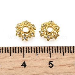 Звездные латунные колпачки с микропаве из кубического циркония KK-K300-05A-G