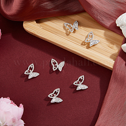 6 шт. пуговицы из цинкового сплава с 1 отверстиями и стразами BUTT-DC0001-09