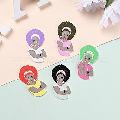 Печатные деревянные большие подвески WOOD-S050-05-M