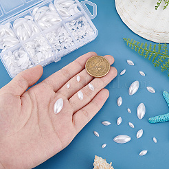 300 шт. 5 стиля акриловых пластиковых искусственных жемчужных кабошонов MACR-PH0001-91