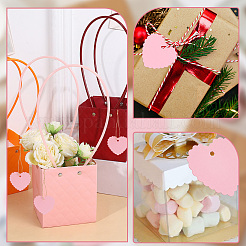 100 x Geschenkanhänger aus Papier in Herzform mit Spitzenrand&nbsp;CDIS-CP0001-01A