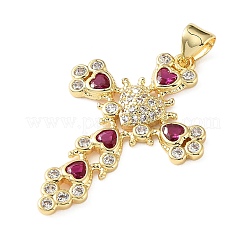 Ottone micro spianare pendenti zirconi&nbsp;KK-H279-09G-05