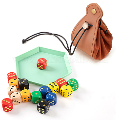 2 шт. 2-х цветные кожаные сумки для хранения ювелирных изделий с завязками&nbsp;DIY-AN0001-32