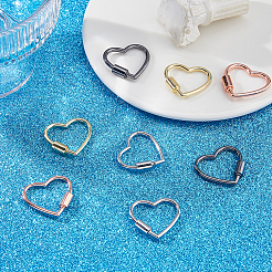 8 Stück 4 Farben Zinklegierung Schraubkarabiner Schloss Charms&nbsp;FIND-DC0008-29