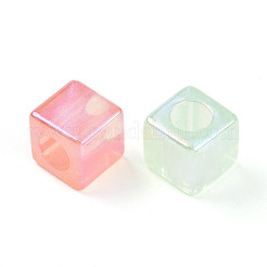 Прозрачные акриловые бусины с УФ-покрытием OACR-I015-21