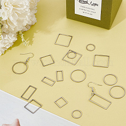 Набор для самостоятельного изготовления геометрических сережек-подвесок из нержавеющей стали 304 DIY-DR0001-36