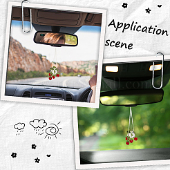 Клубничная корзина шерстяная пряжа подвеска украшения AJEW-WH20006-240A