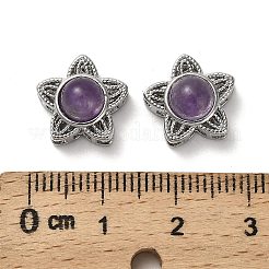 Латунные многорядные звенья из натурального аметиста&nbsp;KK-D366-01P-B