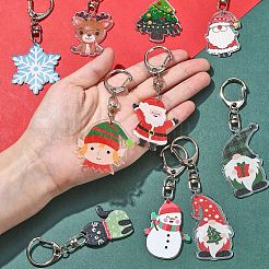 Акриловая подвеска на рождественскую тематику HJEW-YW00032-01