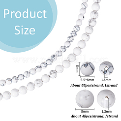 2 brin 2 styles de perles turquoise synthétiques&nbsp;G-PH0003-48C