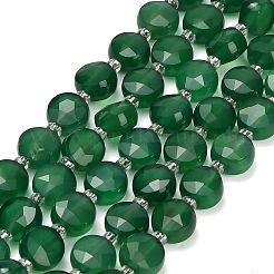 Stränge aus natürlichen grünen Chalcedonperlen&nbsp;GG-NH0004-B01