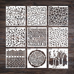 Дерево/волна/звездный узор экологически чистый пластиковый полый трафарет для рисования силуэта домашних животных DRAW-PW0008-03