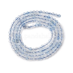 Природные Аквамарин бисер нитей G-F509-02-2mm