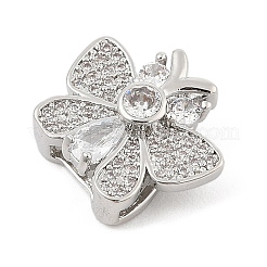 Латунные микро проложить кубического циркония слайд подвески ZIRC-I068-22P-01