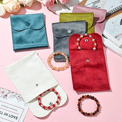 6шт 6 цвета бархатные мешочки для ювелирных изделий&nbsp;ABAG-CJ0001-04