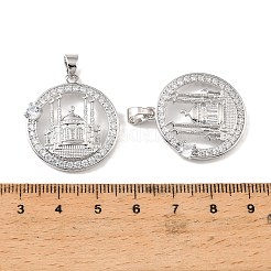 Anhänger aus Messing und klarem Zirkonia&nbsp;KK-G558-13P
