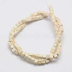 Синтетических нитей бирюзовые бусы&nbsp;X-TURQ-G108-4x4mm-09