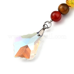 Pendentifs pendule radiesthésie chakra feuille cristal suncatcher&nbsp;PALLOY-JF00460-01