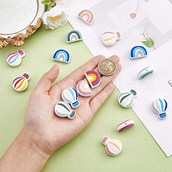 20шт силиконовые бусины радуга силиконовые бусины оптом воздушный шар силиконовые свободные распорные бусины шарм цвет силиконовые бусины набор для ожерелья браслет брелок diy ремесел изготовление JX321A