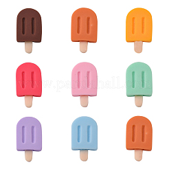 80 Stück 8 Farben undurchsichtige Harz-Decoden-Cabochons&nbsp;CRES-CJ0001-53