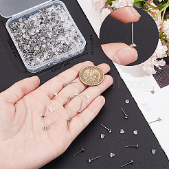 300 шт. фурнитура для сережек-гвоздиков из нержавеющей стали 304&nbsp;EJEW-BBC0001-67A