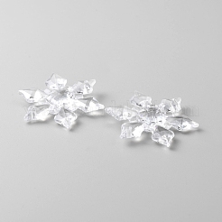 Charms connettore acrilico trasparente&nbsp;TACR-WH0001-74B