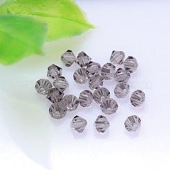 カット加工模造オーストリアクリスタルビーズ連売り  グレードAAA  双円錐形  ダークスレートブルー  4x4mm  穴：0.7~0.9mm  約1440個/袋&nbsp;G-M180-4mm-22B