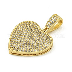 Placage en rack pendentifs en zircone cubique pavés de laiton&nbsp;KK-U029-10G-03