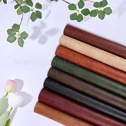 8 feuille de cuir PU bicolore&nbsp;DIY-CL0002-51