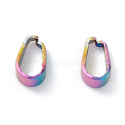 イオンプレーティング(IP) 304 ステンレススチール スナップオンベイル  虹色  5.5x3.5x2.5mm  インナー：5x2.5mm&nbsp;STAS-P214-08MC-05