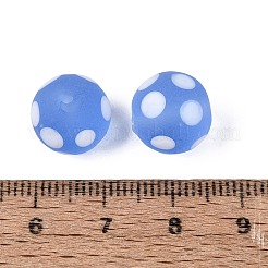 つや消し手作りランプワークビーズ  丸いドット  藤紫色  11.5~12mm  穴：0.9~1.6mm&nbsp;LAMP-Q039-10G