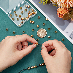 50 шт. Европейские бусины из нержавеющей стали 202 STAS-UN0056-09