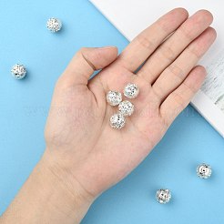 Латунные бусины со стразами  RB-A011-12mm-01S