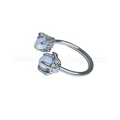 Двойные когти 304 нержавеющая сталь кубический цирконий кольца-кольца для губ&nbsp;FS-WG1AB27-22