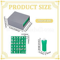 Наборы глиняных штампов со строчными буквами из пластика&nbsp;DIY-WH0750-114A
