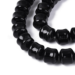 Натуральные бусины из черного оникса (окрашенные и нагретые)&nbsp;G-N353-06A-08