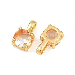 Messing Pflaster Glas Charms&nbsp;KK-K340-46G-09