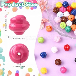 30 шт. Непрозрачные акриловые бусины&nbsp;OACR-YW0003-87A