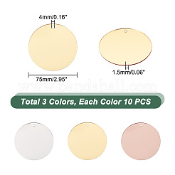 30 шт. 3-х цветные акриловые зеркальные подвески&nbsp;FIND-GA0003-15