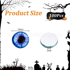 1 набор стеклянных кабошонов&nbsp;GLAA-GA0002-27A