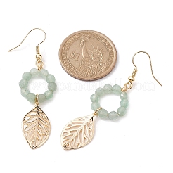 Серьги с подвесками из золотой латуни EJEW-TA00416