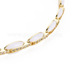 Collane da tennis da donna con micro pavé di zirconi cubici in ottone&nbsp;NJEW-T013-01G-08