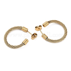 Pendientes de botón giratorios de acero inoxidable 304 con revestimiento iónico (IP) para mujer&nbsp;EJEW-M023-07B