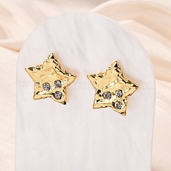 Серьги-гвоздики из нержавеющей стали 304 со стразами для женщин&nbsp;EJEW-U052-02G