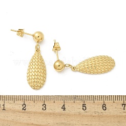 Ионное покрытие (ip) 304 нержавеющая сталь серьги-гвоздики в форме капли для женщин&nbsp;EJEW-A119-16G