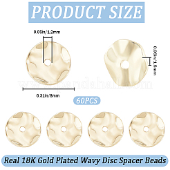 60 шт. Латунные дистанционные бусины&nbsp;KK-CN0002-77