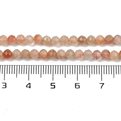 Нити бусин из натурального золота из солнечного камня G-RM2025-01-4mm